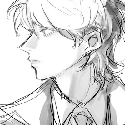 简约个性黑白动漫男生头像